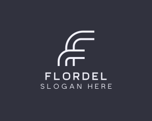 Professional Brand Letter F logo design