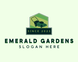 Lawn Mower Gardening logo design