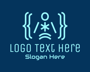 Web Developer - Blue Software Developer logo design