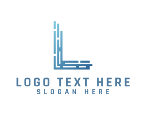 Cyberspace - Cyber Technology Letter L logo design