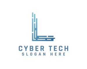 Hacker - Cyber Technology Letter L logo design