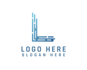 Cyber Technology Letter L logo design