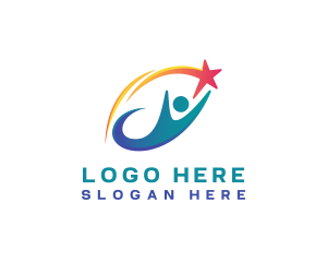 Person - Leader Star Management logo design