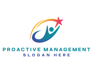 Leader Star Management logo design