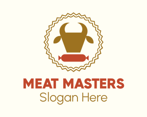 Cow Sausage Meat logo design