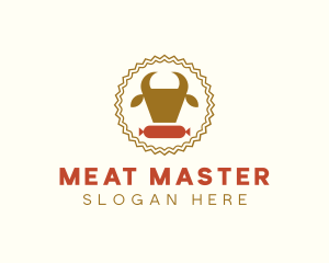 Cow Sausage Meat logo design