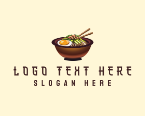 Bibimbap - Korean Bibimbap Bowl logo design