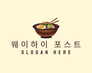 Korean Bibimbap Bowl logo design