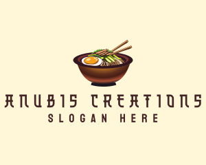 Korean Bibimbap Bowl logo design