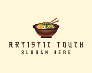 Korean Bibimbap Bowl logo design