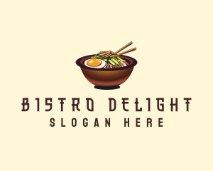 Korean Bibimbap Bowl logo design