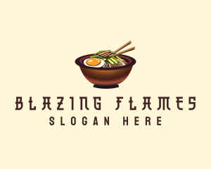 Korean Bibimbap Bowl logo design