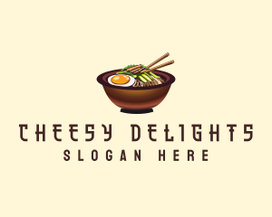 Korean Bibimbap Bowl logo design