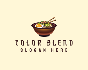 Korean Bibimbap Bowl logo design