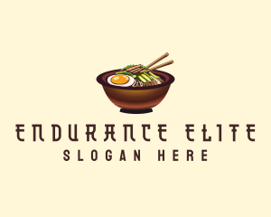 Korean Bibimbap Bowl logo design