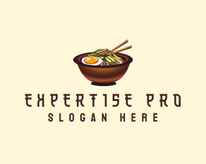 Korean Bibimbap Bowl logo design