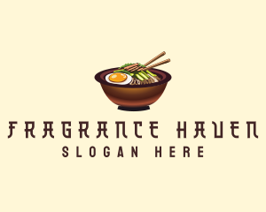 Korean Bibimbap Bowl logo design