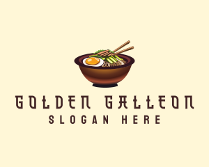 Korean Bibimbap Bowl logo design