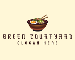 Korean Bibimbap Bowl logo design