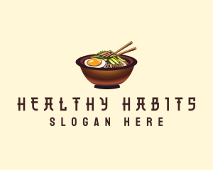 Korean Bibimbap Bowl logo design