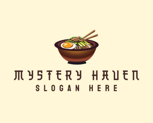 Korean Bibimbap Bowl logo design