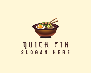 Korean Bibimbap Bowl logo design