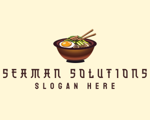 Korean Bibimbap Bowl logo design