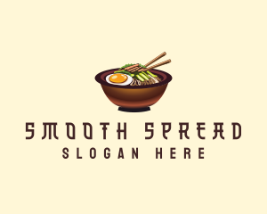 Korean Bibimbap Bowl logo design