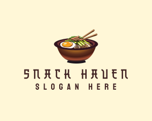 Korean Bibimbap Bowl logo design