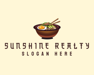 Korean Bibimbap Bowl logo design