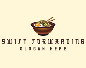 Korean Bibimbap Bowl logo design