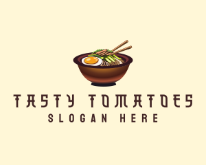 Korean Bibimbap Bowl logo design