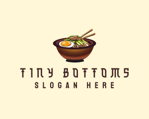 Korean Bibimbap Bowl logo design