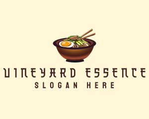 Korean Bibimbap Bowl logo design