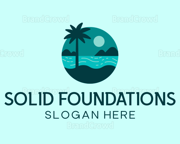 Summer Beach Holiday Logo