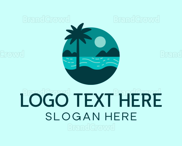 Summer Beach Holiday Logo