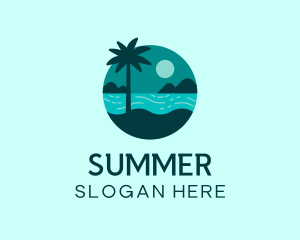 Summer Beach Holiday logo design