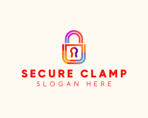 Security Padlock Technology logo design