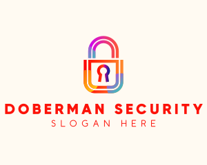 Security Padlock Technology logo design