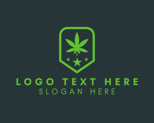 Herbal - Marijuana Star Cannabis logo design