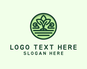 Crop - Minimalist Tree Sapling logo design