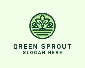 Minimalist Tree Sapling logo design