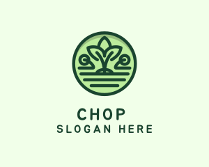 Green - Minimalist Tree Sapling logo design