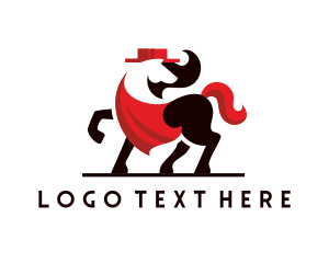 Black And Red - Spanish Horse logo design