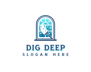 Squeegee Window Cleaner logo design