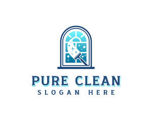 Squeegee Window Cleaner logo design