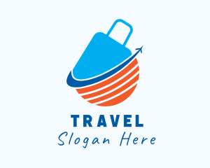 Travel Luggage Vacation logo design