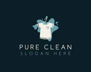 Shirt Cleaning Laundry logo design