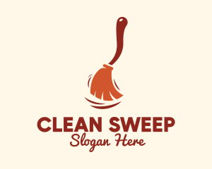 Sweeping - Sweeping Broomstick logo design