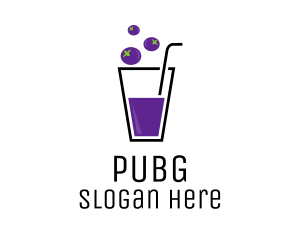 Blueberry Juice Drink Logo